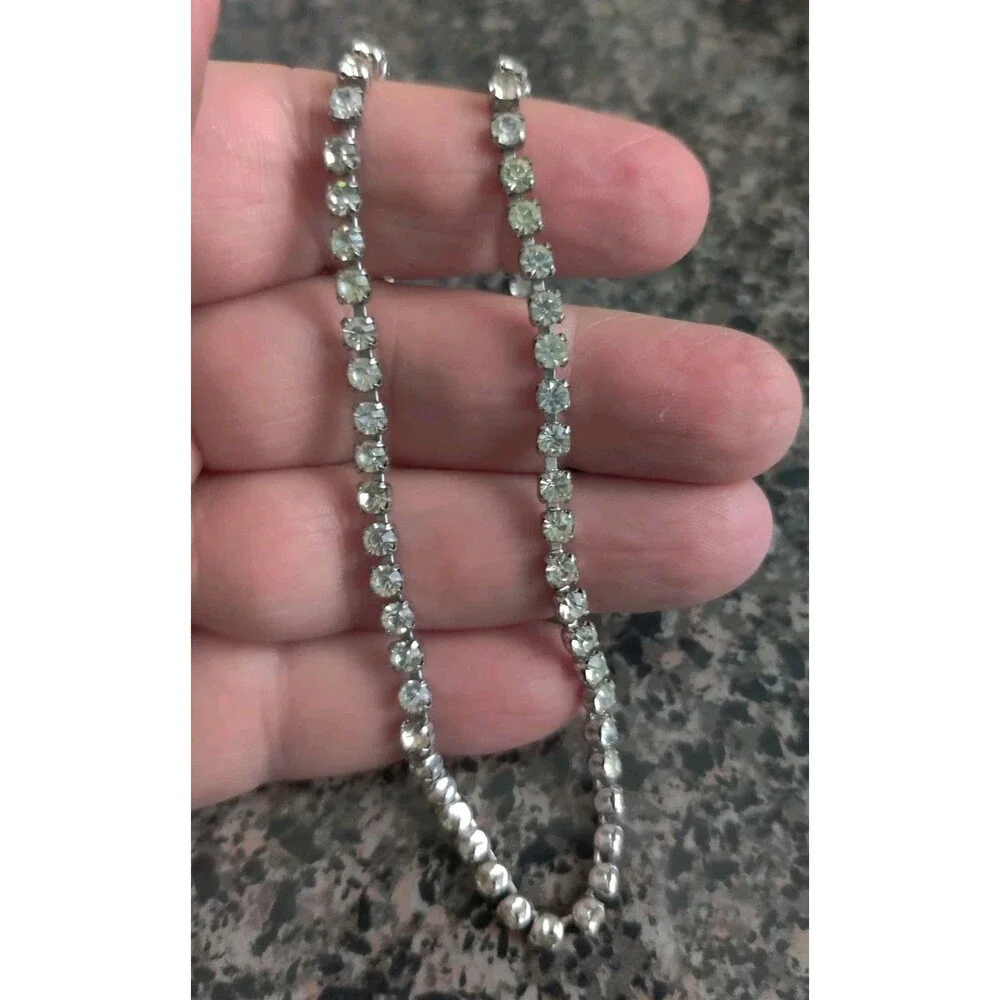 Vintage Kramer Signed Silver Tone Rhinestone 15